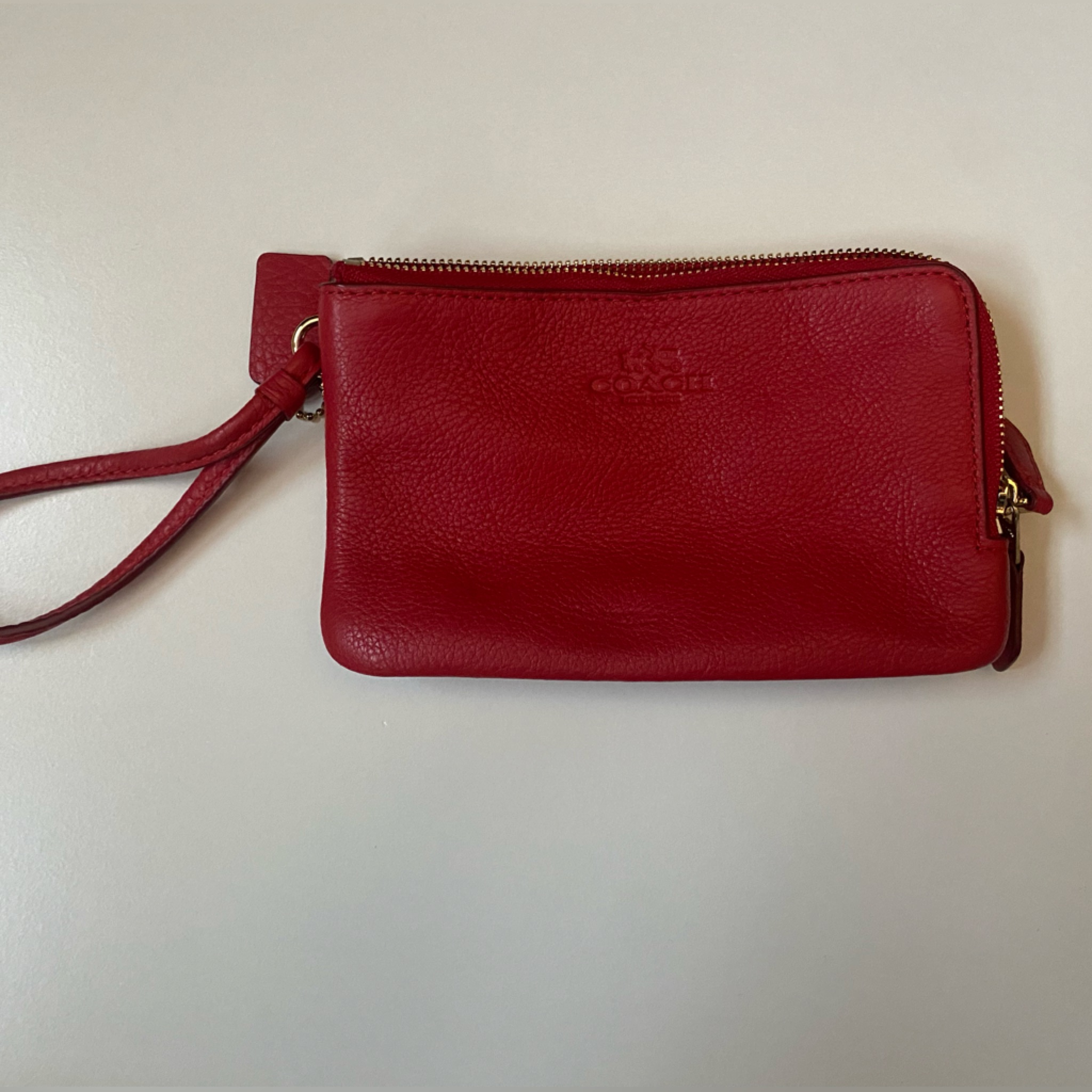 Red Coach Wristlet In Excellent Condition